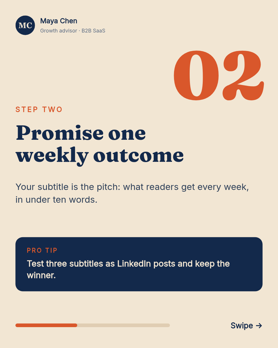 LinkedIn Carousel Template — 5-Step Guide, Navy & Rust - Page 3