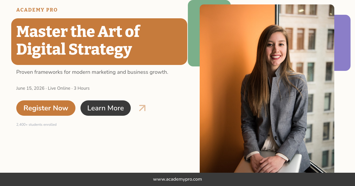 Course Registration OG — Warm Split Layout