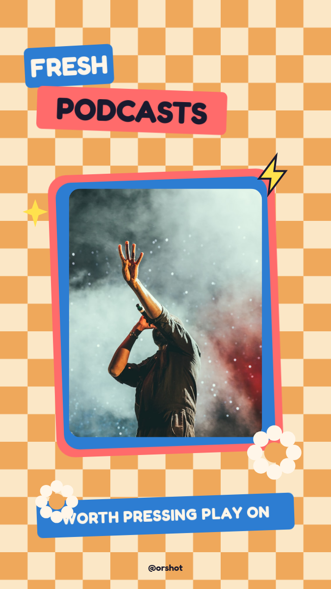Retro Y2K Podcast Picks Story with Wavy Photo Frame