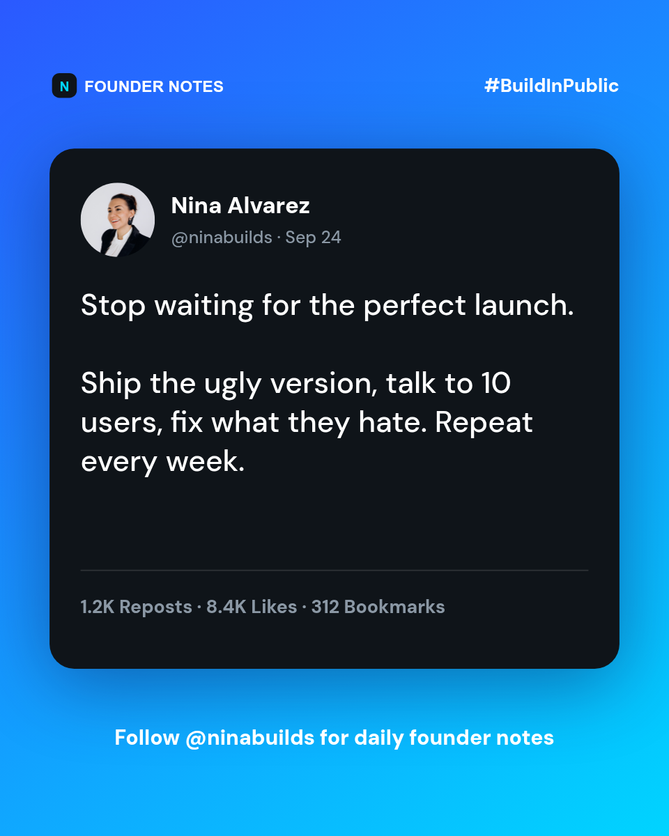 Tweet to Post Template 4:5 + 9:16 — Electric Blue Card - Page 1