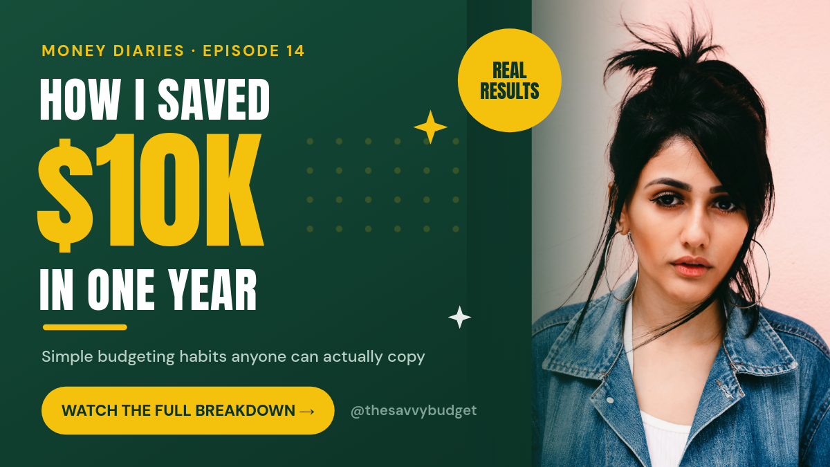 Bold Green Finance YouTube Thumbnail with Giant Savings Number