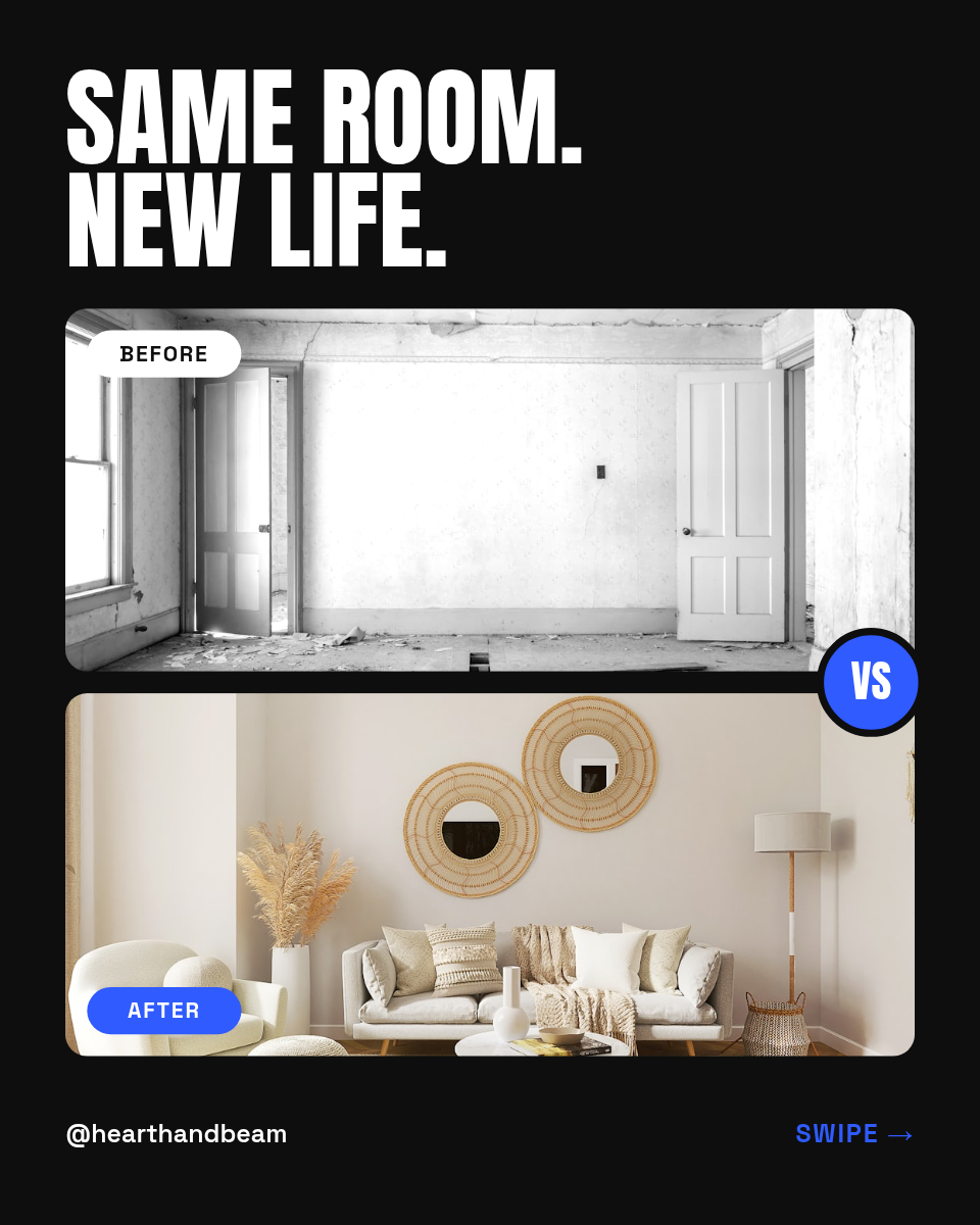 Instagram Carousel Template — Room Makeover Before & After - Page 4