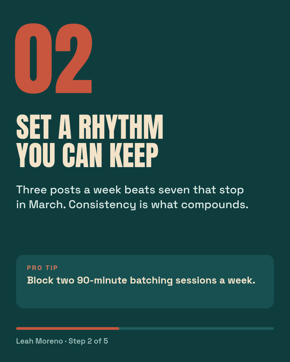 LinkedIn Carousel Template — 5 Steps to a Content Calendar - Page 3