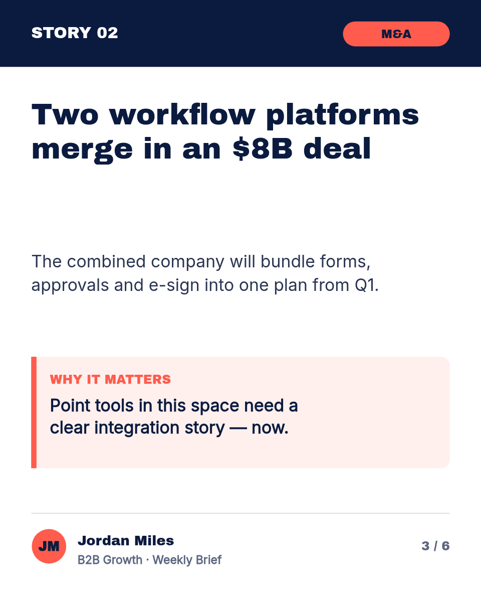 LinkedIn Carousel Template — Weekly Industry News Roundup - Page 3