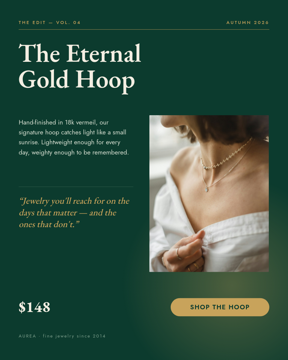 Emerald & Gold Editorial Hoop Earrings Product Card