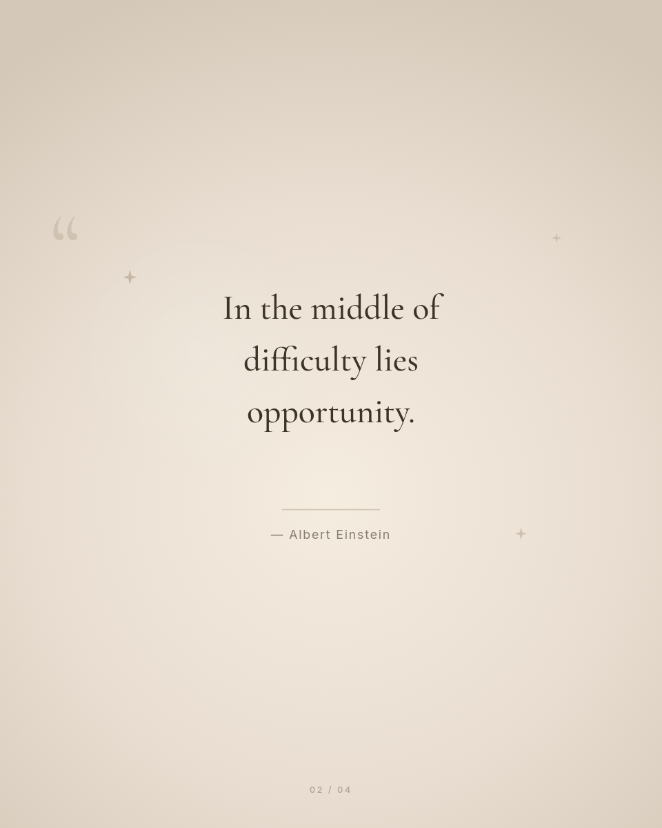 Warm Gradient Motivational Quotes Carousel with Serif Typography and Sparkle Accents - Page 3