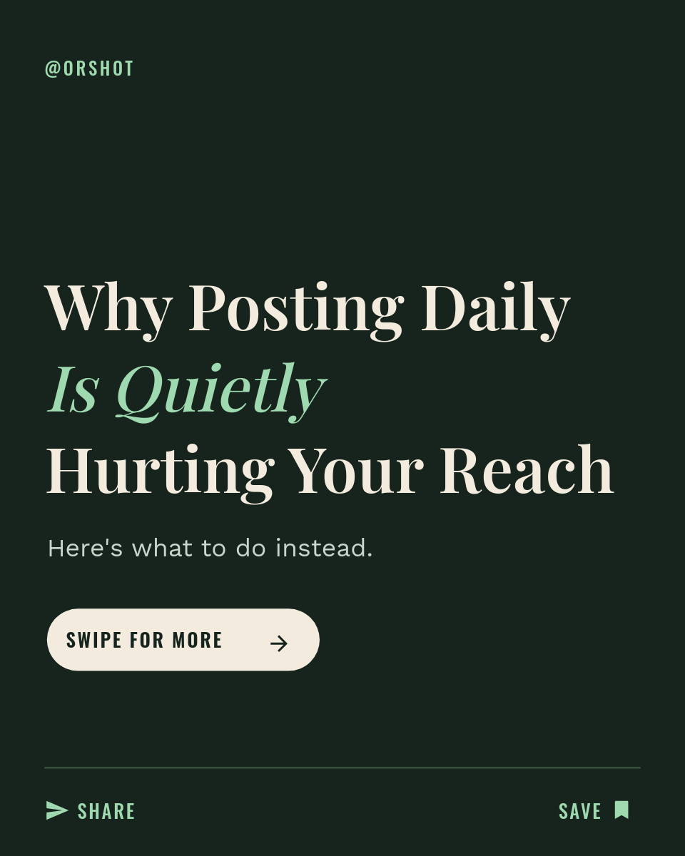 Minimal Serif Carousel Hook Cover with Italic Accent — IG Portrait