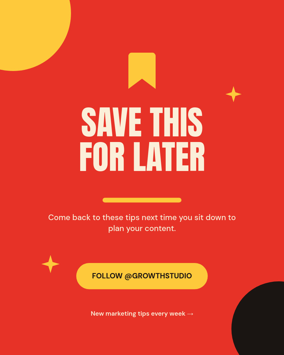 Bold Red Instagram Growth Tips Carousel with Giant Type - Page 5