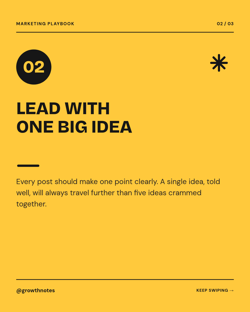 Bold Yellow & Black Marketing Tips Instagram Carousel - Page 3