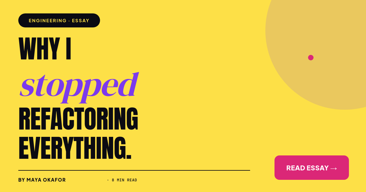 Sunshine Yellow Engineering Essay OG with Stacked Bold Headline
