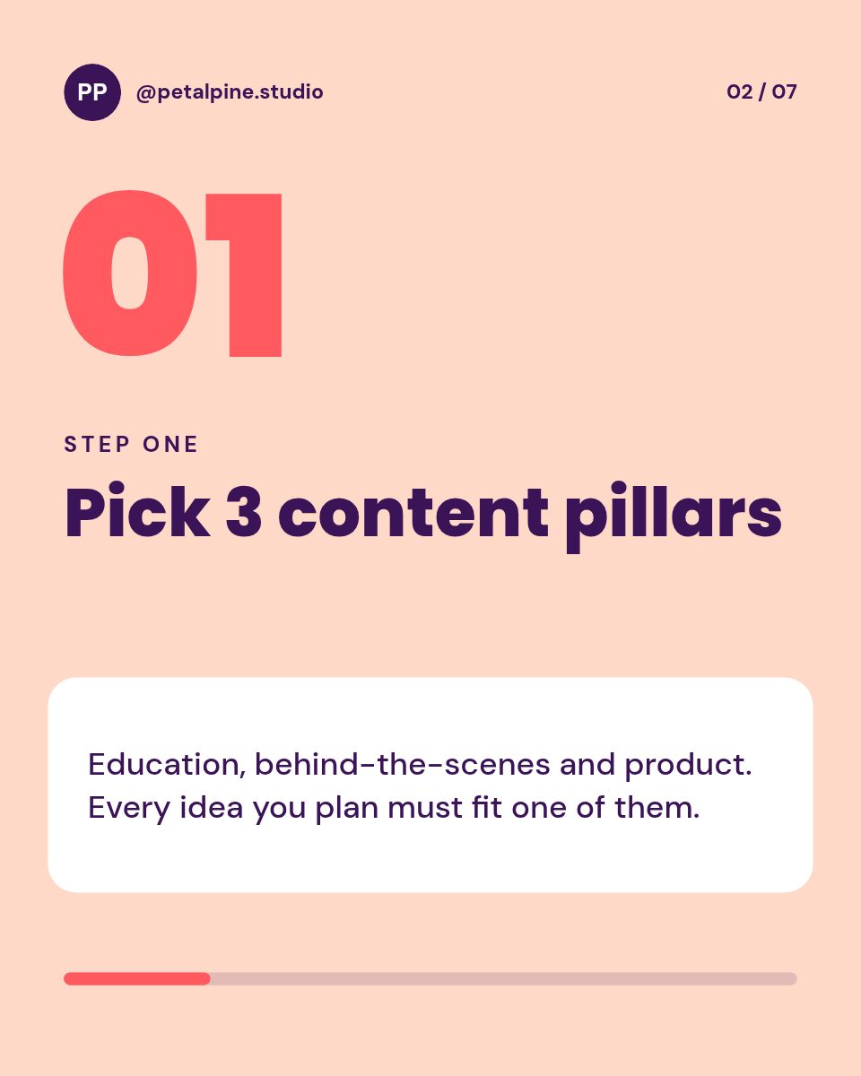 Instagram Carousel Template — 5-Step Guide, Peach & Plum - Page 2