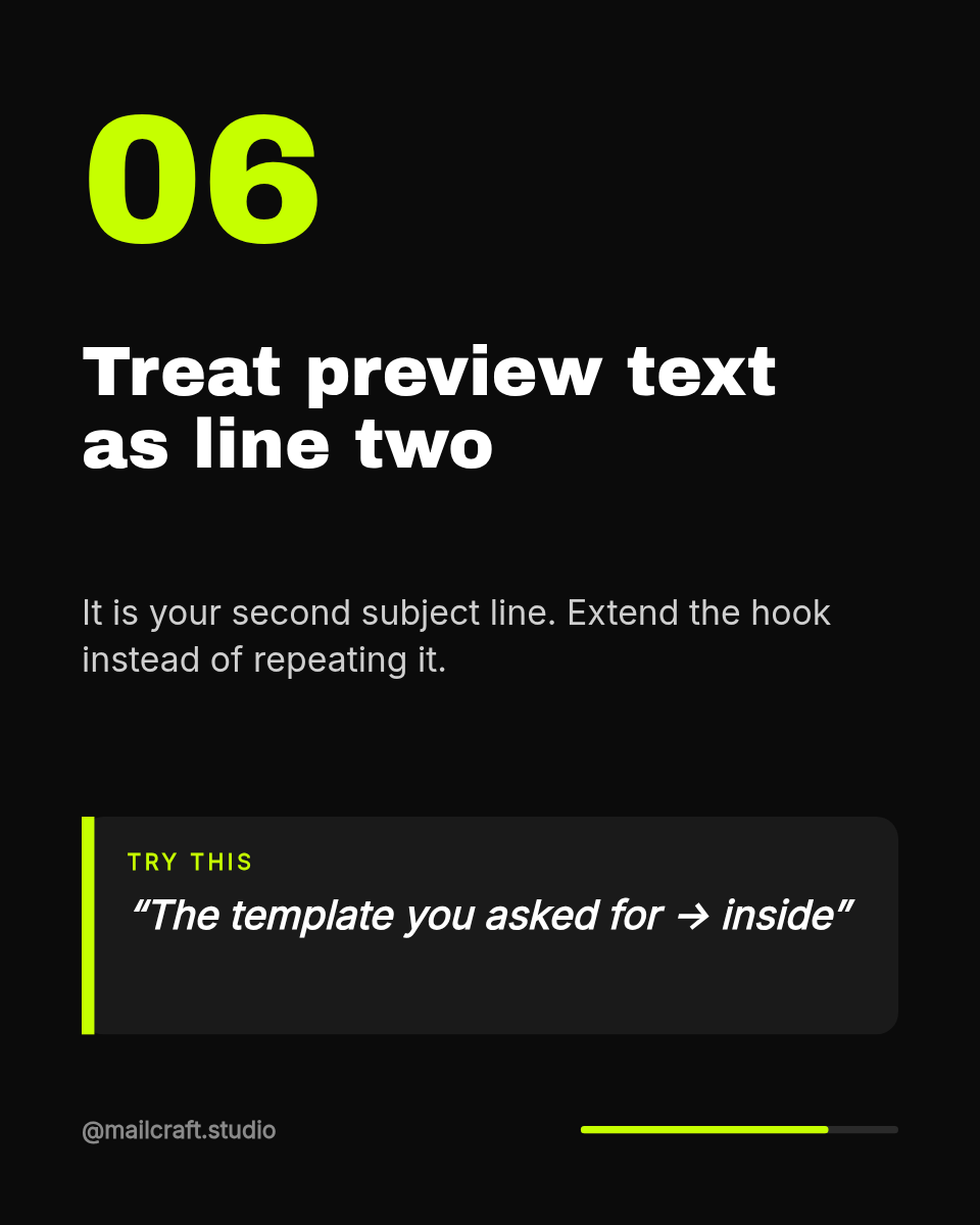 Instagram Carousel Template — 7 Email Tips, Neon Lime - Page 7