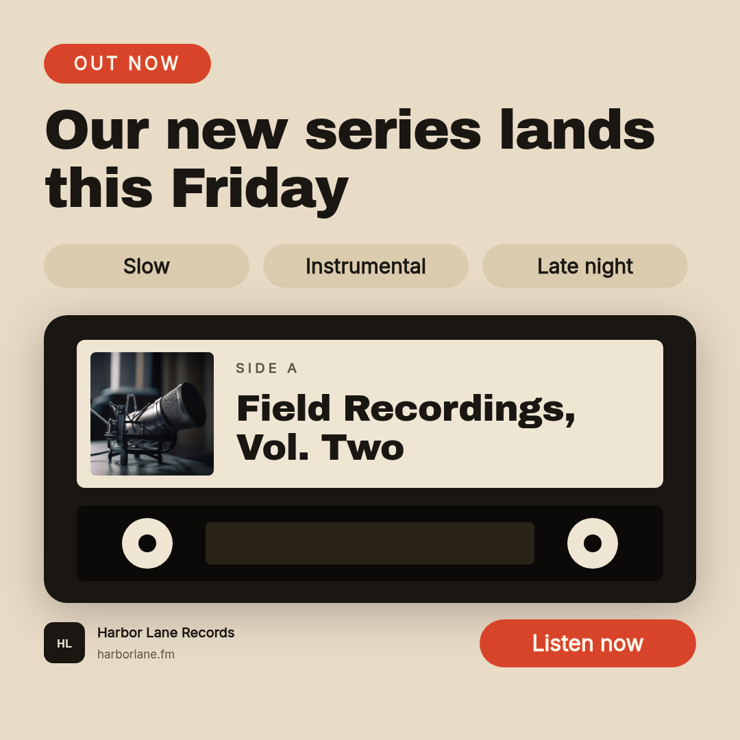 New release tape square post