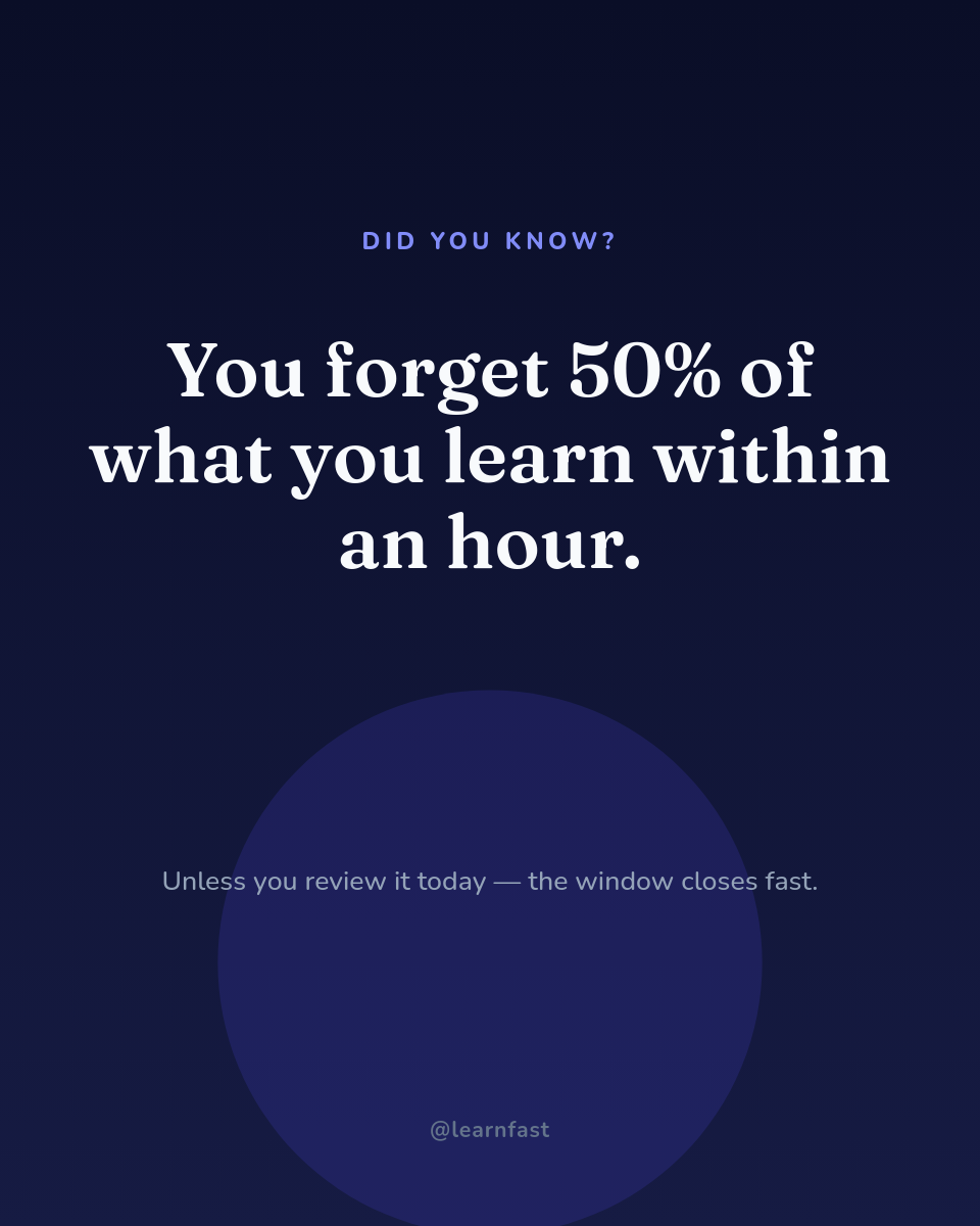 Navy Indigo Minimal Did-You-Know Fact Instagram Post
