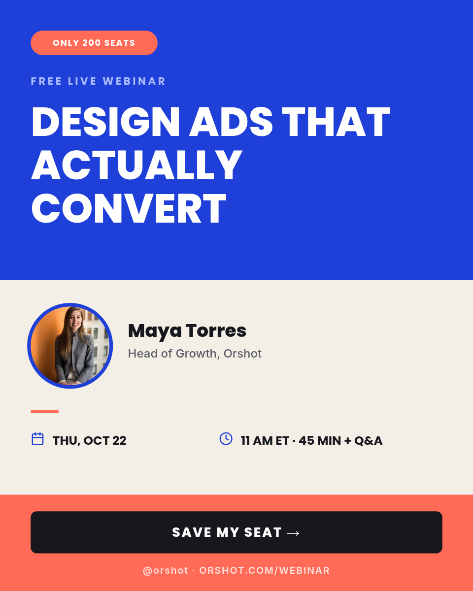Cobalt Coral Conversion Webinar Registration — Portrait Color-Block Event Ad