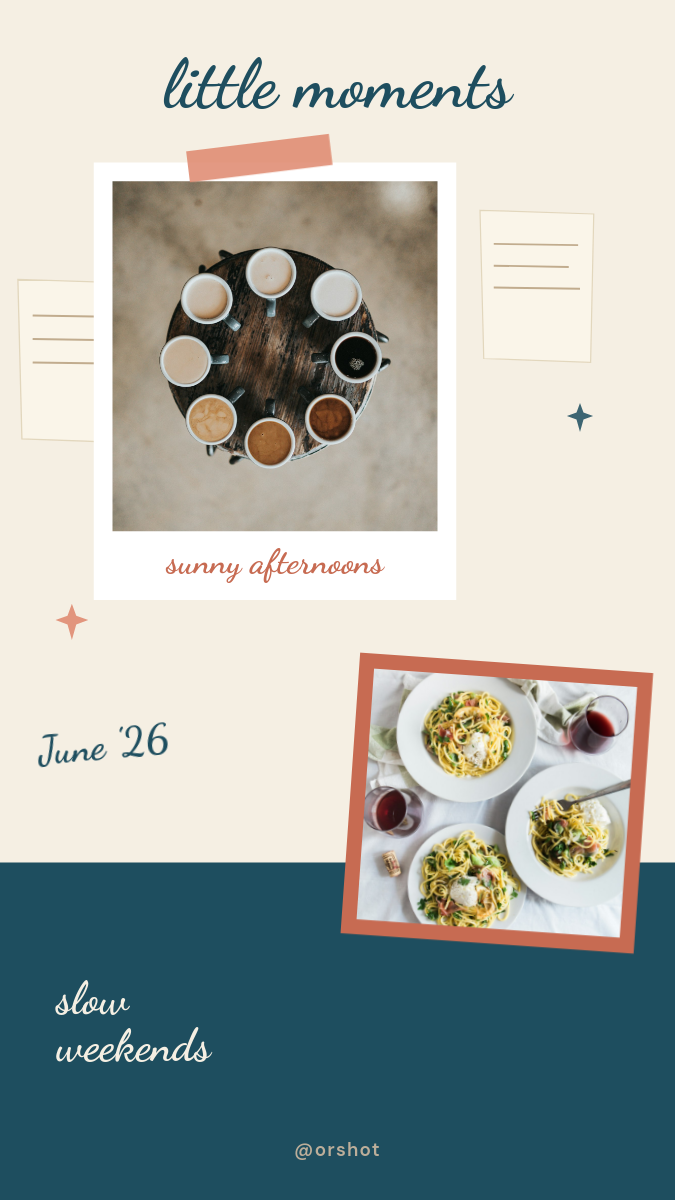 Coastal Photo-Dump Collage Story — Polaroid, Washi Tape & Script Notes