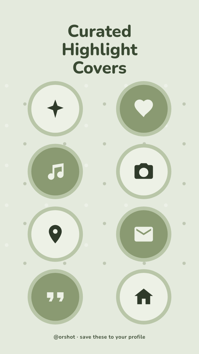 Sage Instagram Highlight Cover Set — 8 Icon Circles