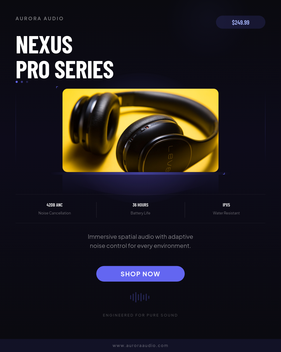 Dark Tech Wireless Earbuds Product Launch