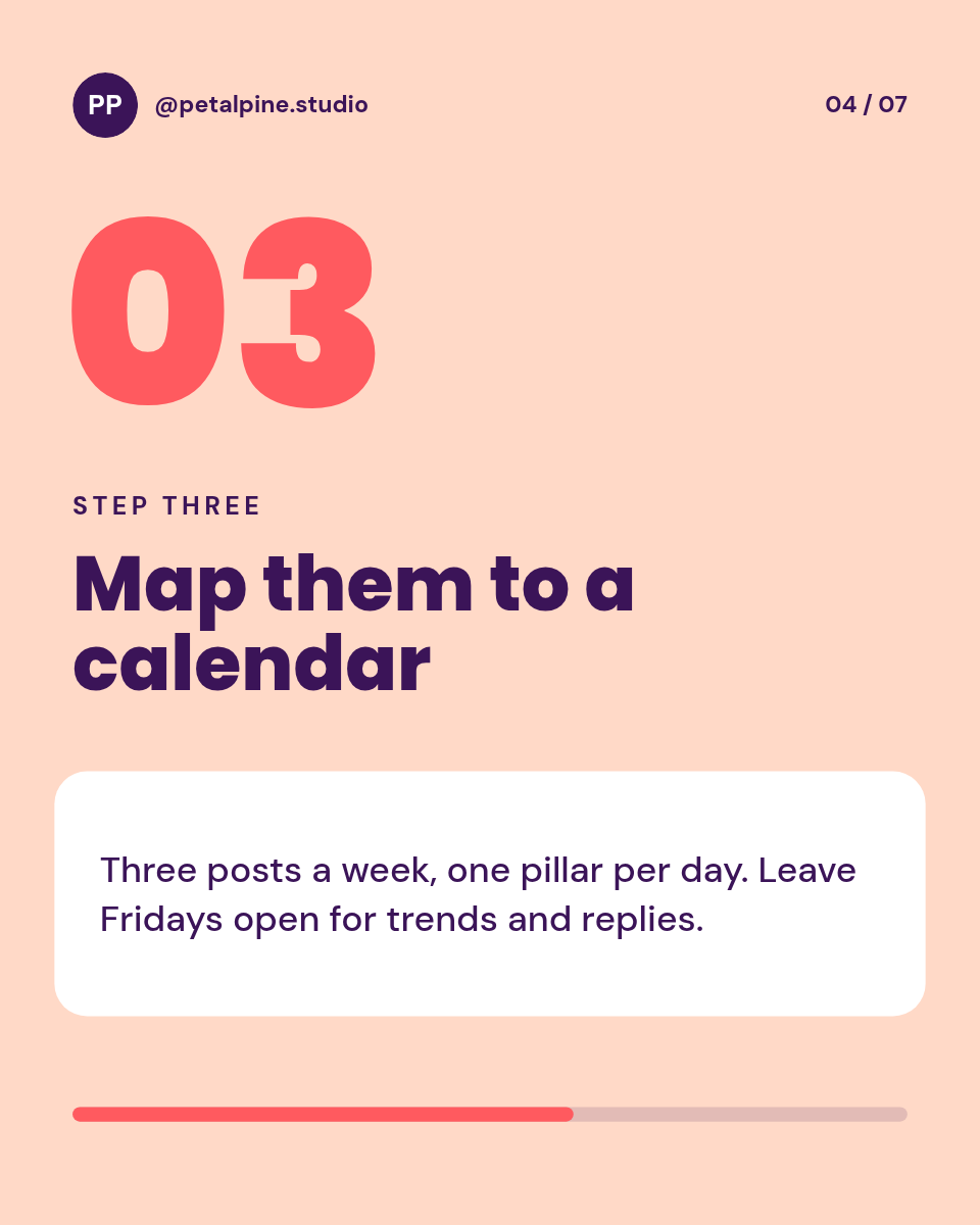 Instagram Carousel Template — 5-Step Guide, Peach & Plum - Page 4