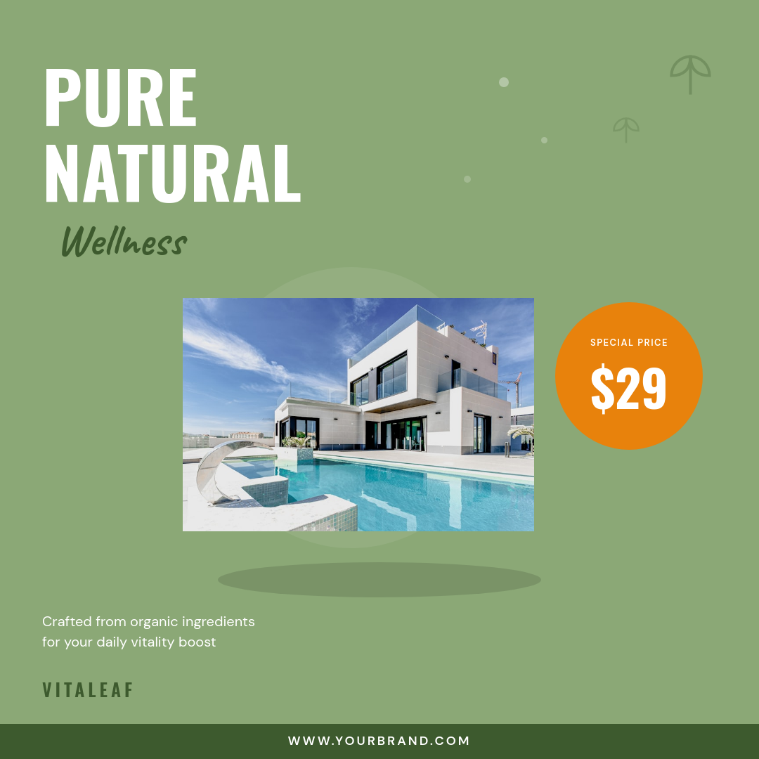 Natural Wellness Supplement Product Spotlight with Script Accent