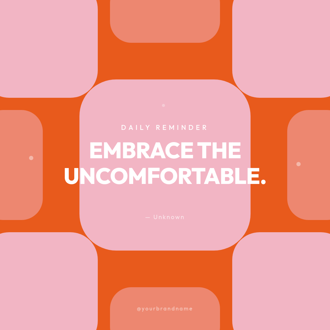 Bold Geometric Checkerboard Motivational Quote Card