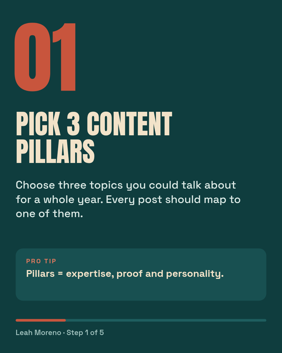 LinkedIn Carousel Template — 5 Steps to a Content Calendar - Page 2