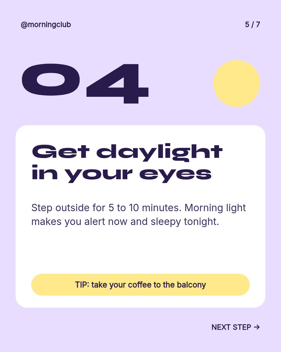 Instagram Carousel Template — 5-Step Morning Routine, Lilac - Page 5