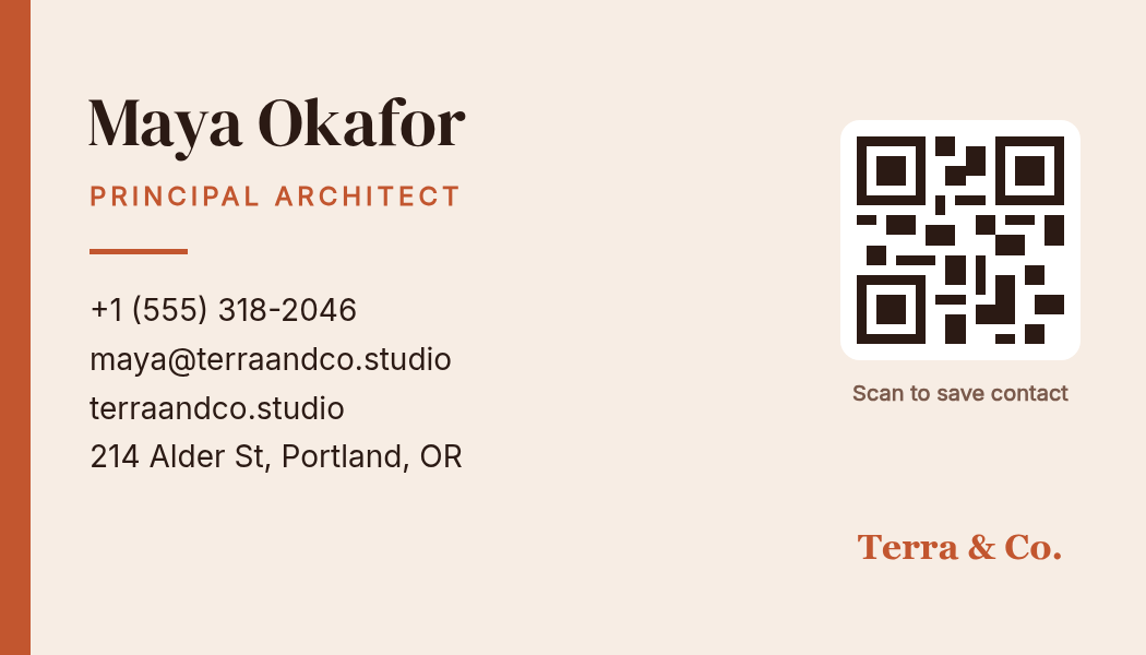 Business Card Template — Print 3.5x2, Clay & Bone - Page 2