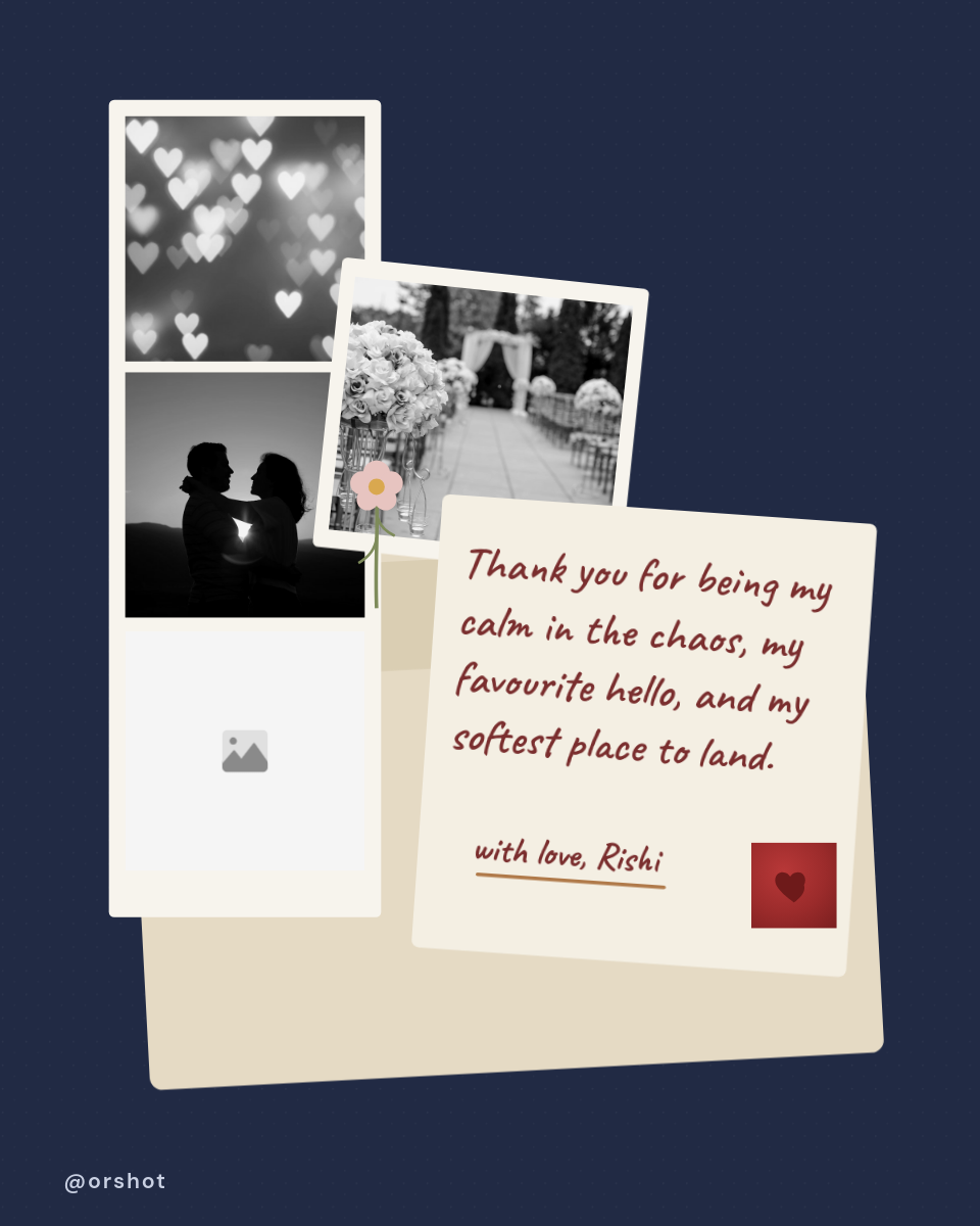 Photo-Collage Thank-You Note — Film Strip, Letter Card & Wax Seal