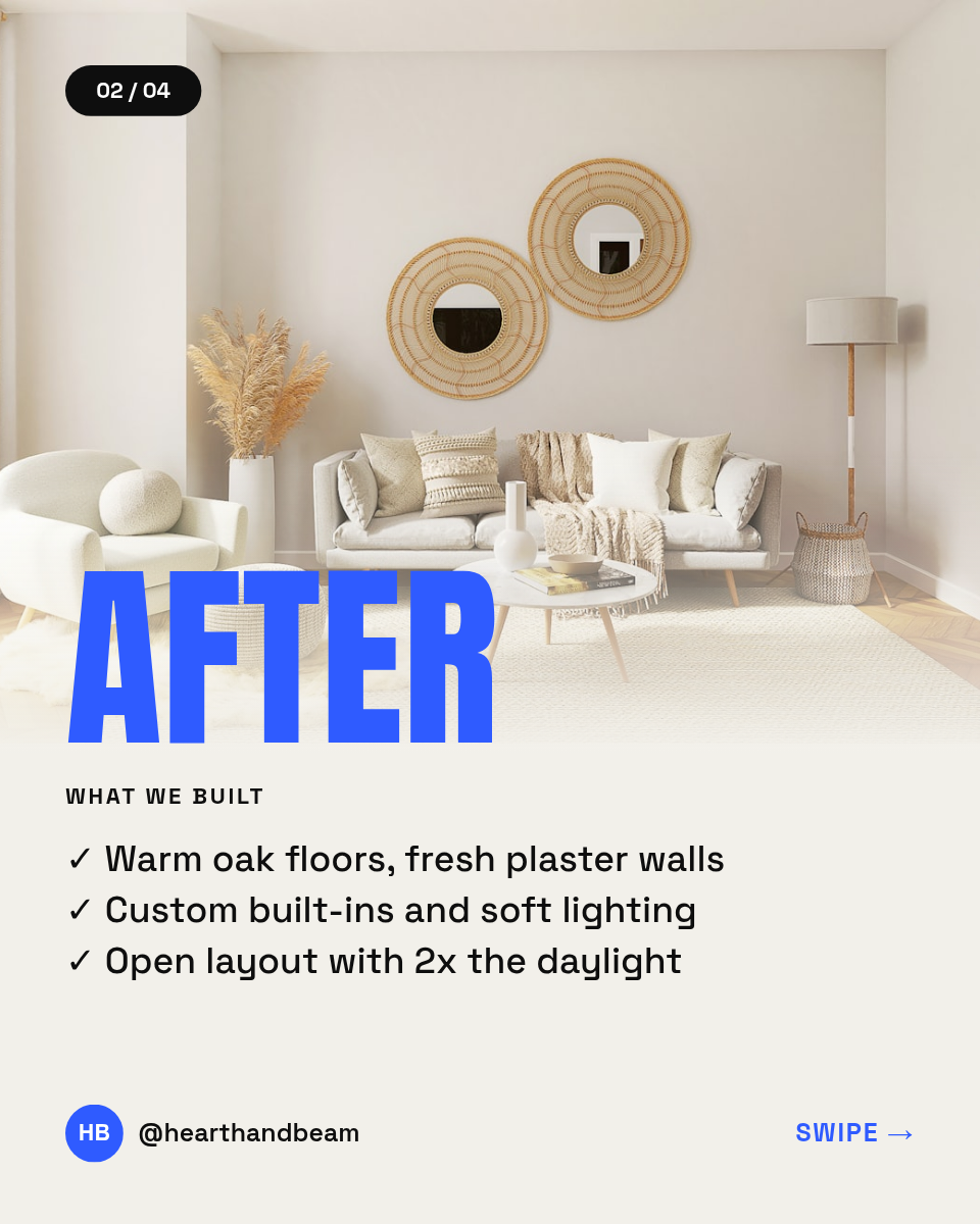Instagram Carousel Template — Room Makeover Before & After - Page 3