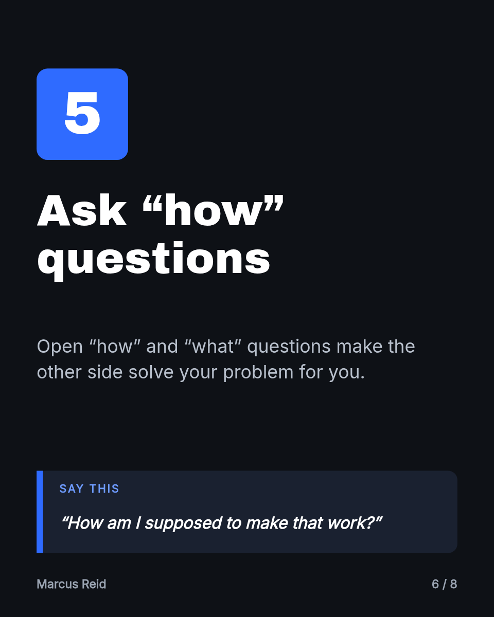 LinkedIn Carousel Template — 6 Negotiation Tactics, Ink - Page 6