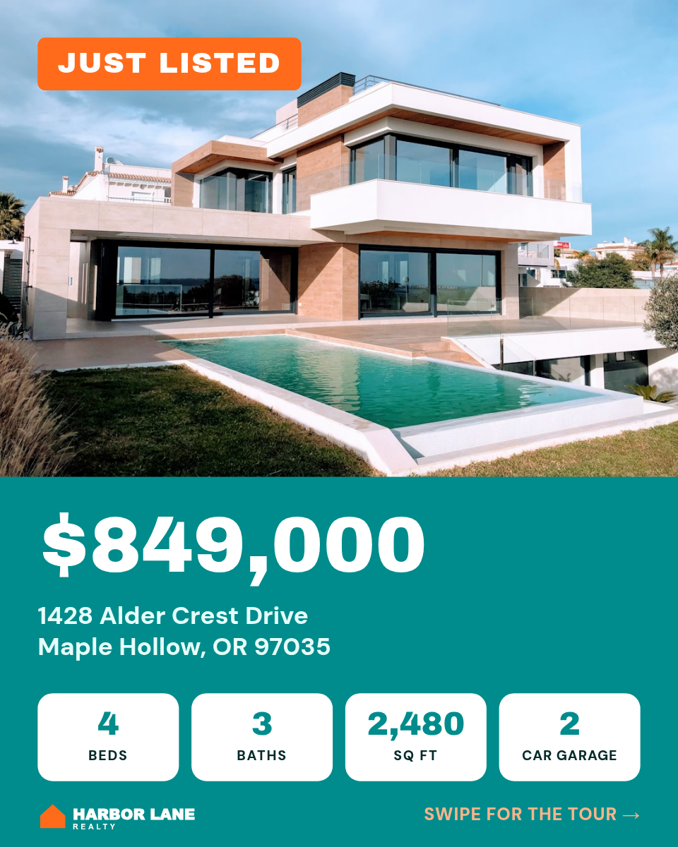 Real Estate Listing Carousel — 6 Slides, Teal & Orange