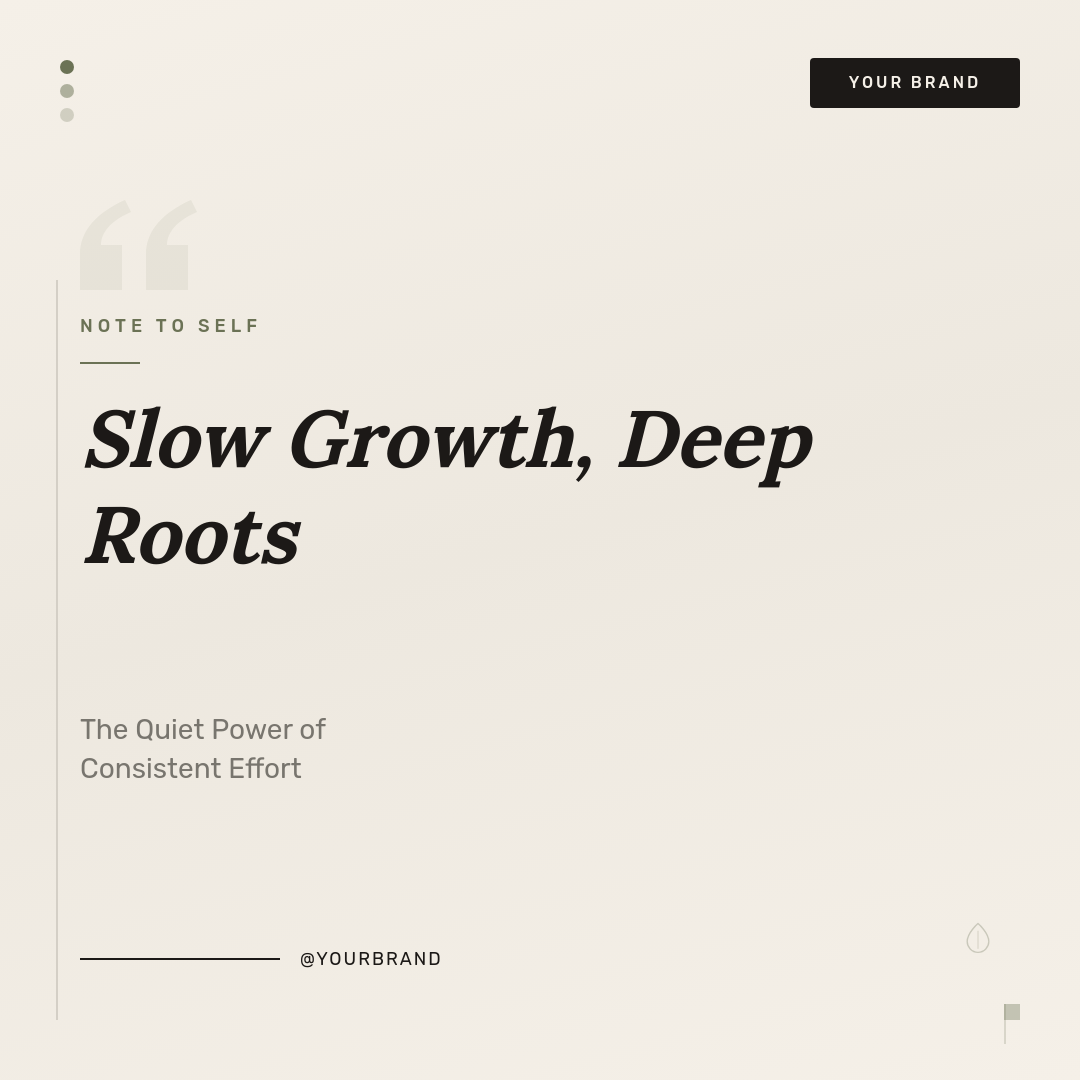 Minimal Editorial Insight Card with Serif Italic Headline