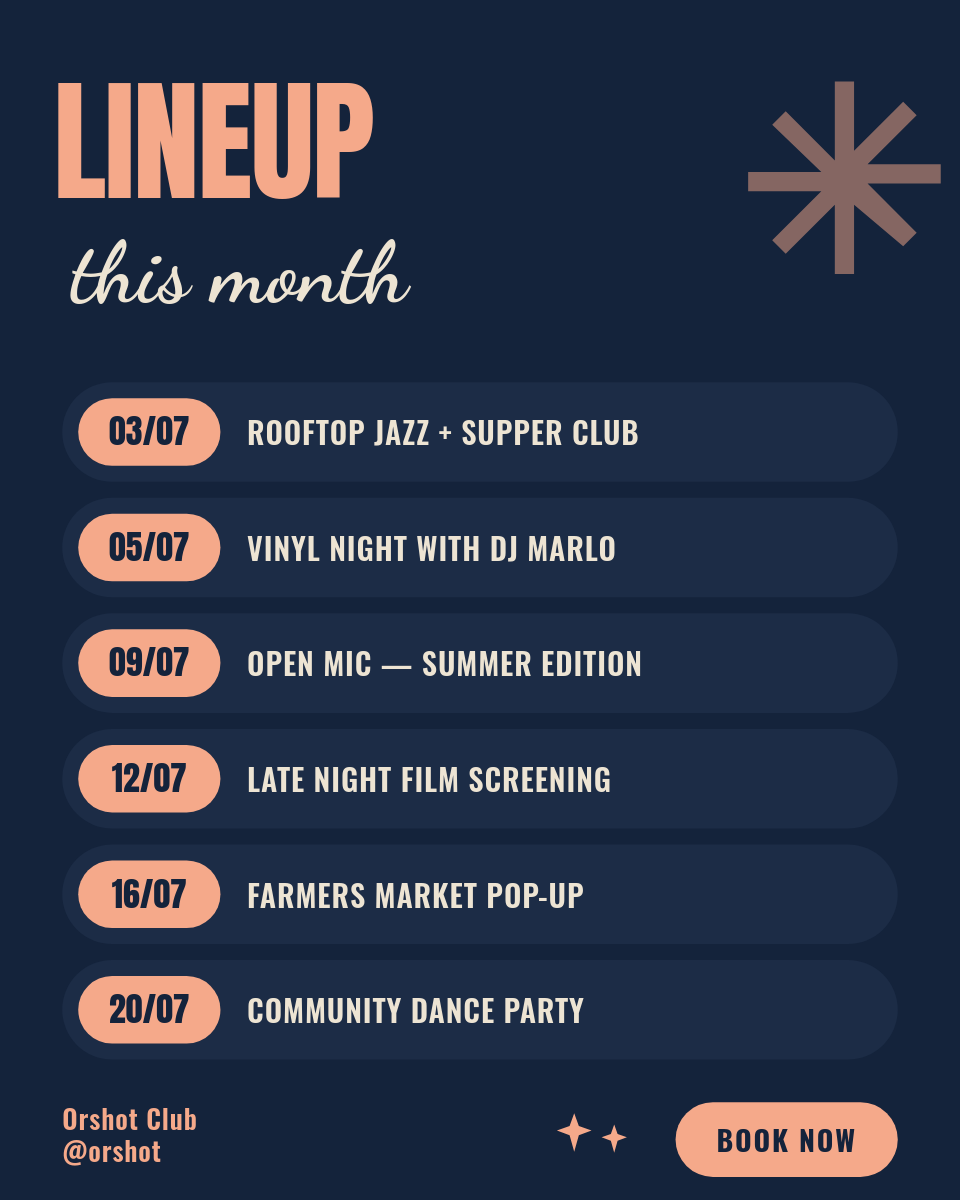 Navy & Coral Monthly Event Lineup Schedule — IG Portrait