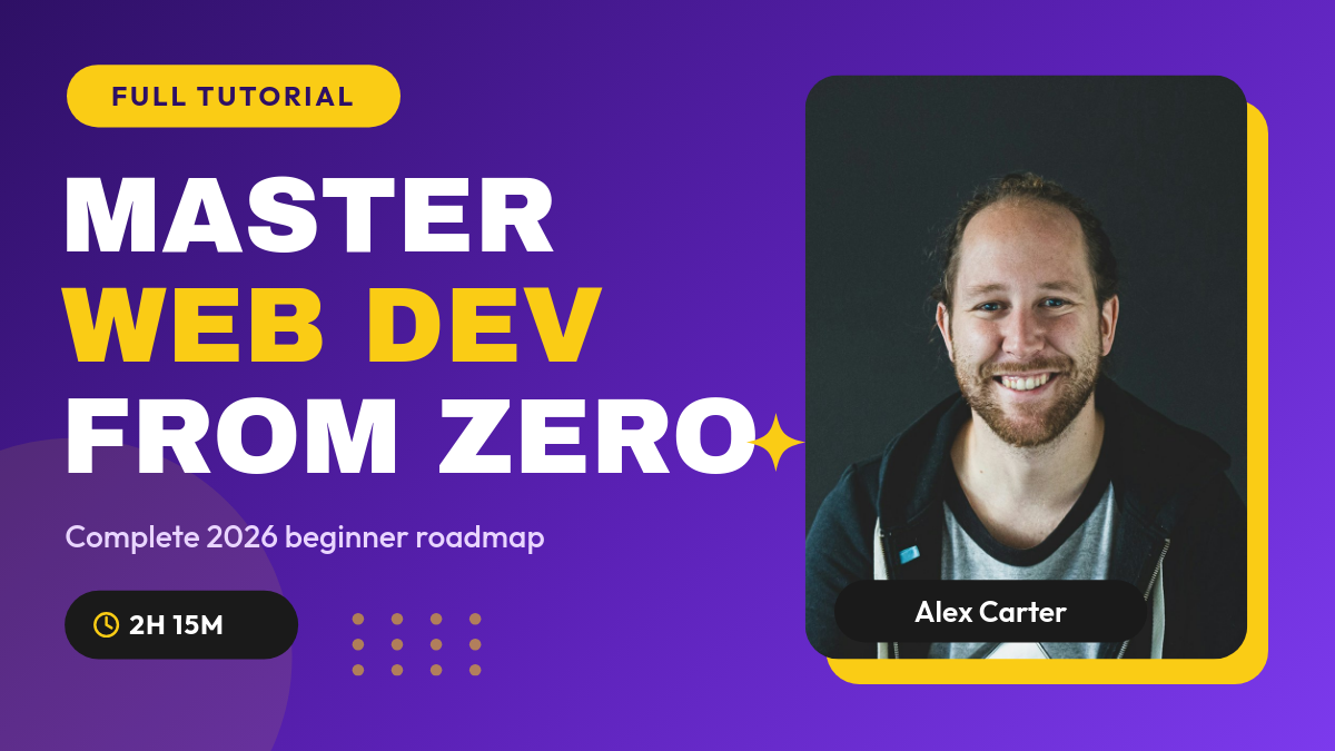 Bold Purple Coding Tutorial YouTube Thumbnail with Creator Photo