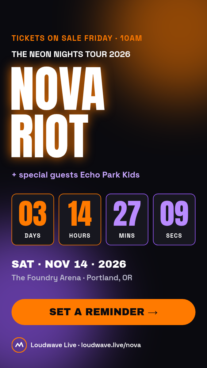 Animated Concert Ticket Countdown Story 9:16 — Neon Orange