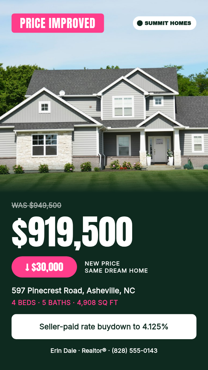 Real Estate Price Improved Post + Story — Forest & Hot Pink - Page 2