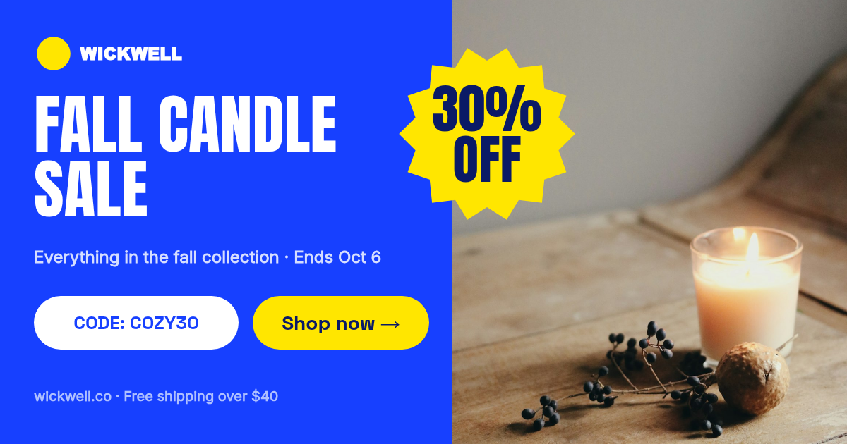 Multi-Platform Sale Banner Set — Candle Sale, Blue & Yellow - Page 2