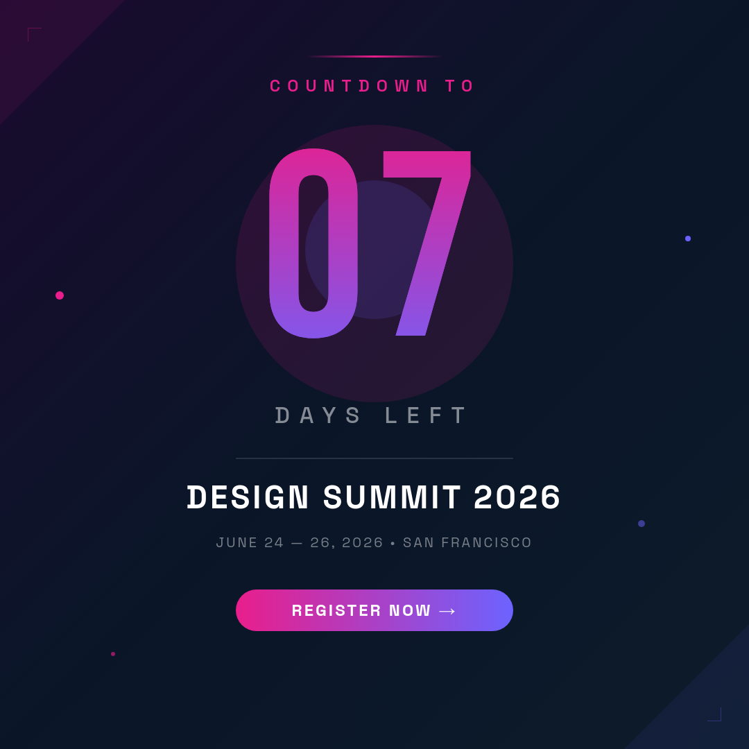 Vibrant Magenta Event Countdown Post with Bold Number and Geometric Accents