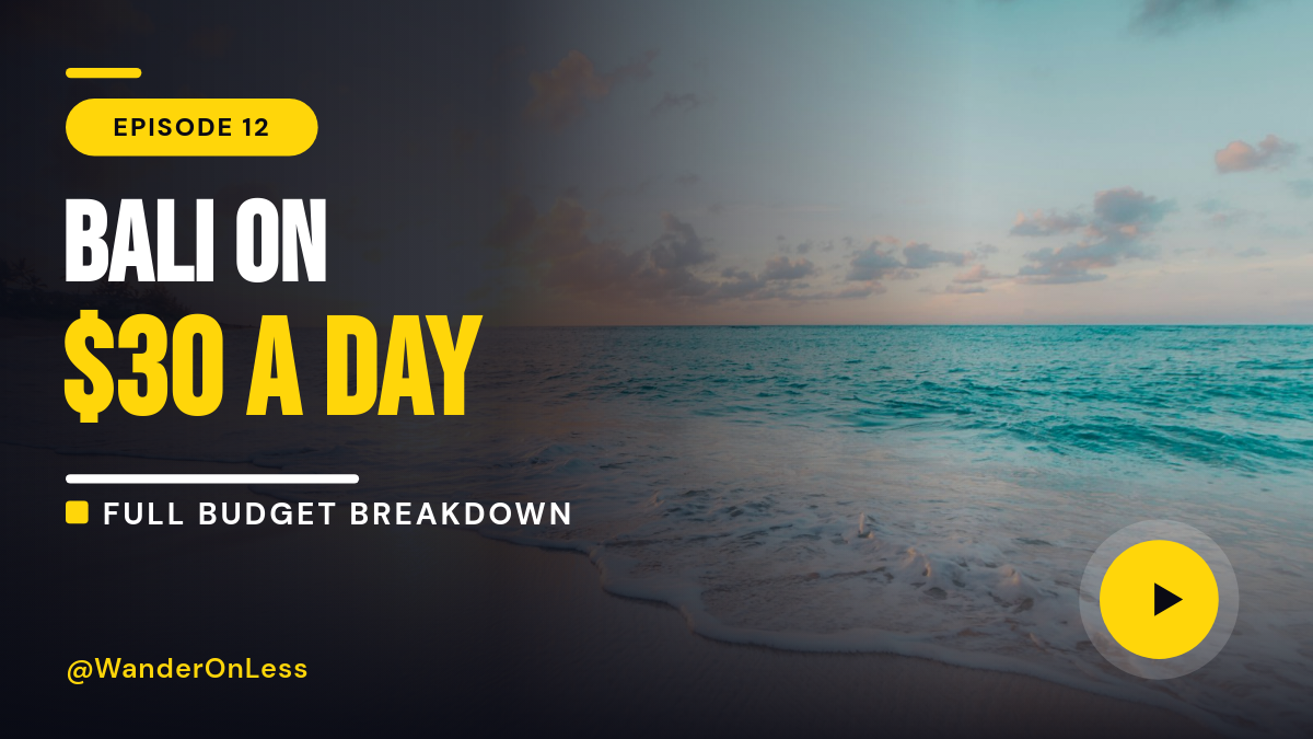 Bold Travel Vlog YouTube Thumbnail with Destination Photo