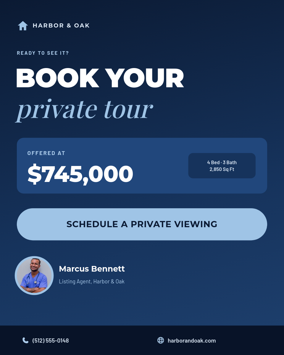 Navy Just Listed Real Estate Instagram Carousel (3 Slides) - Page 3