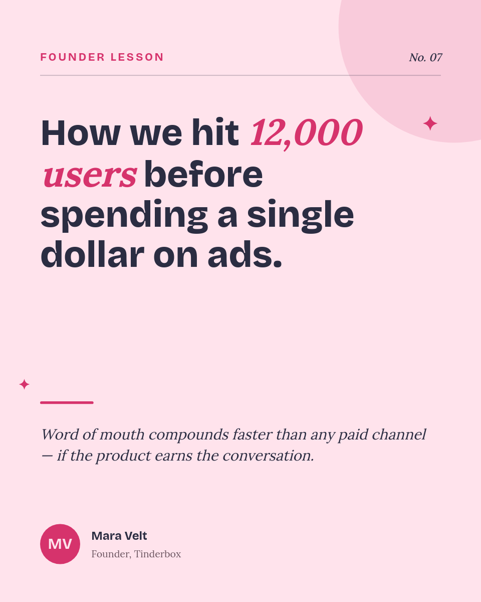 Founder Lesson Quote Card — Pink Editorial with Mixed-Weight Headline