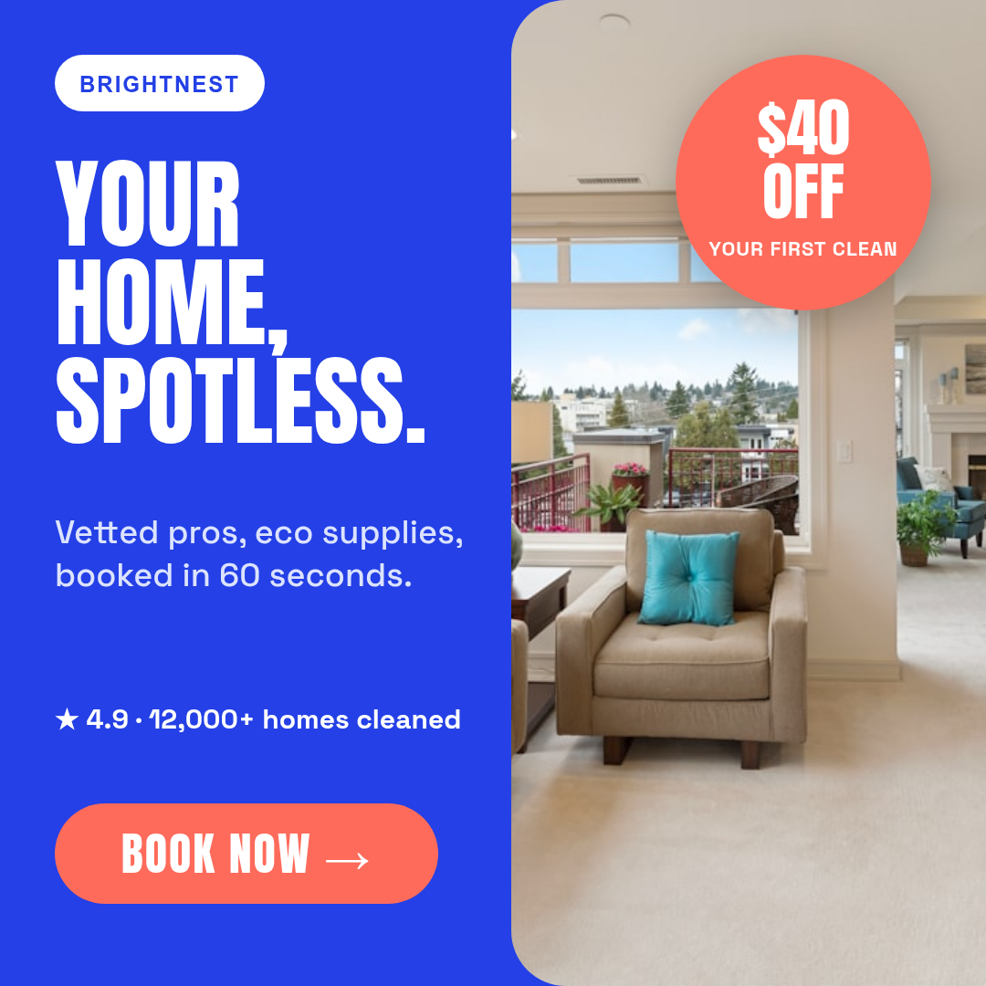 Display Ad Size Set — Home Cleaning Offer, Cobalt & Coral - Page 1