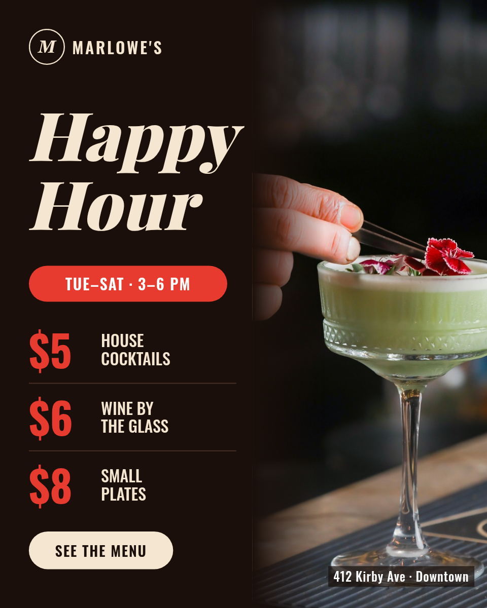 Restaurant Happy Hour Post + Story — Espresso & Chili Red - Page 1