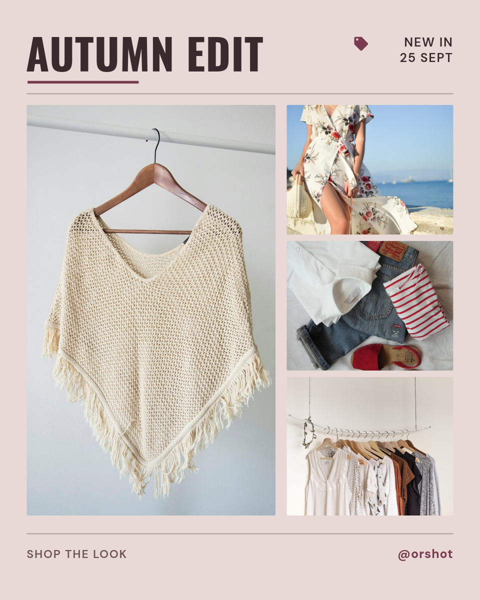 Dusty Rose Fashion New Collection — Editorial Photo Grid