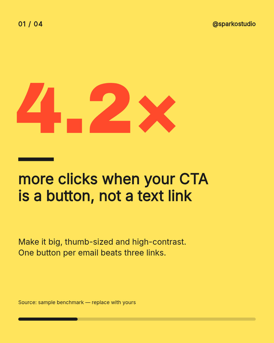 Instagram Carousel Template — Stat Slides, Tomato & Yellow - Page 2