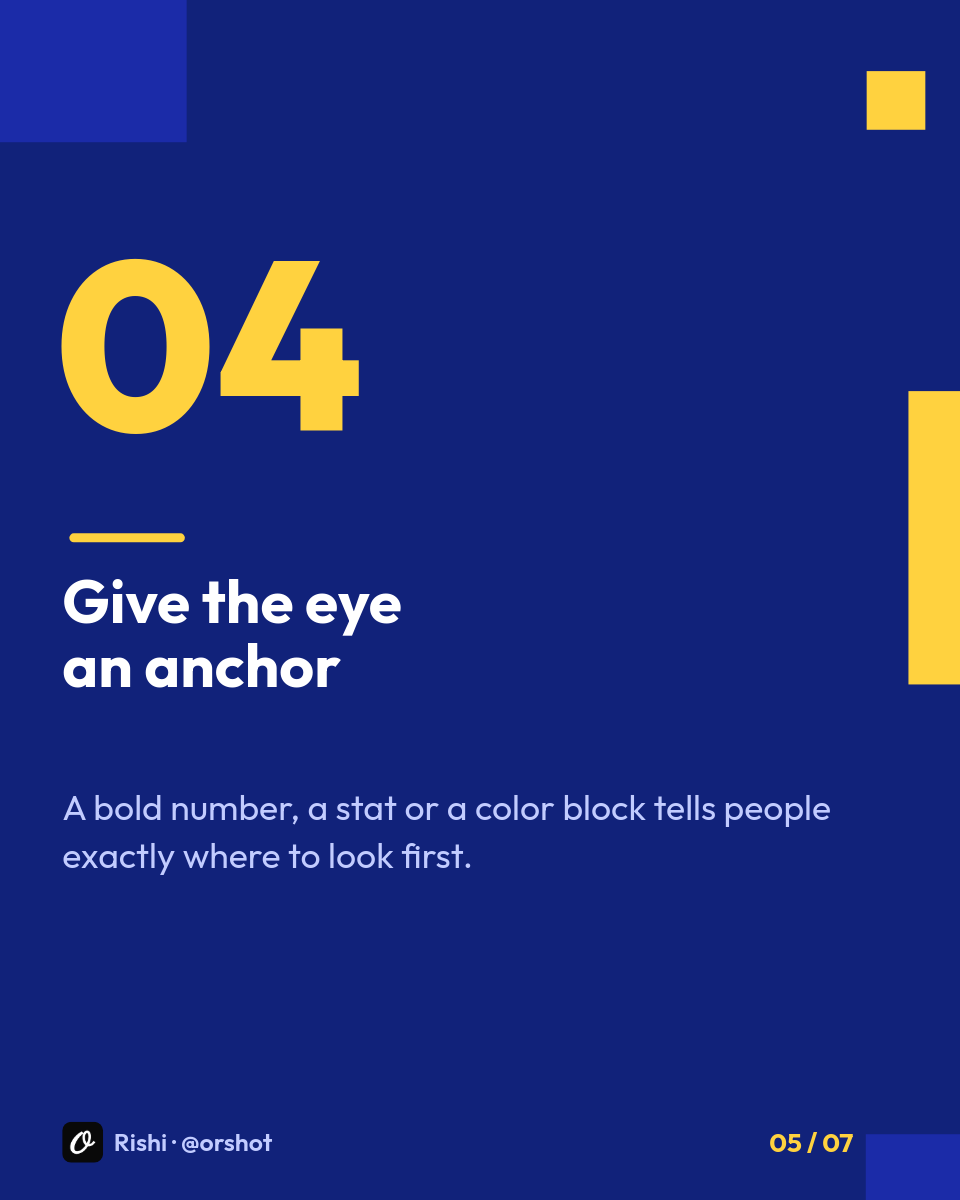 Cobalt & Yellow Number-Led Listicle Carousel — Bold Color-Block, Outfit Type & Swipe System, 7 Slides - Page 5