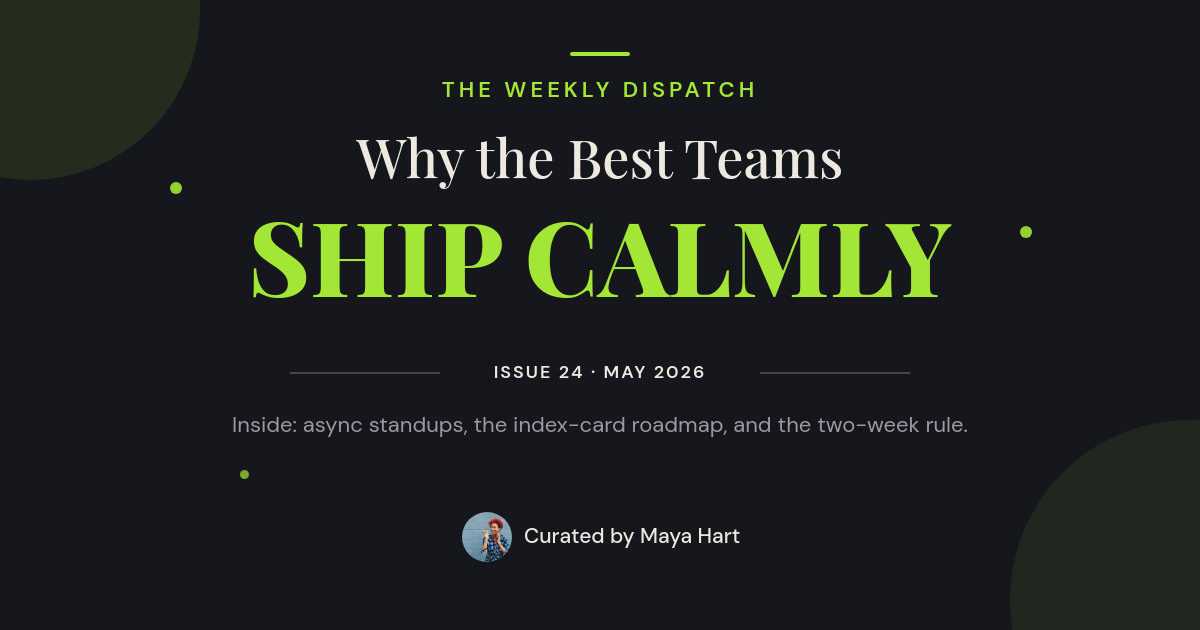 Dark Editorial Newsletter OG Card with Lime Accent Headline