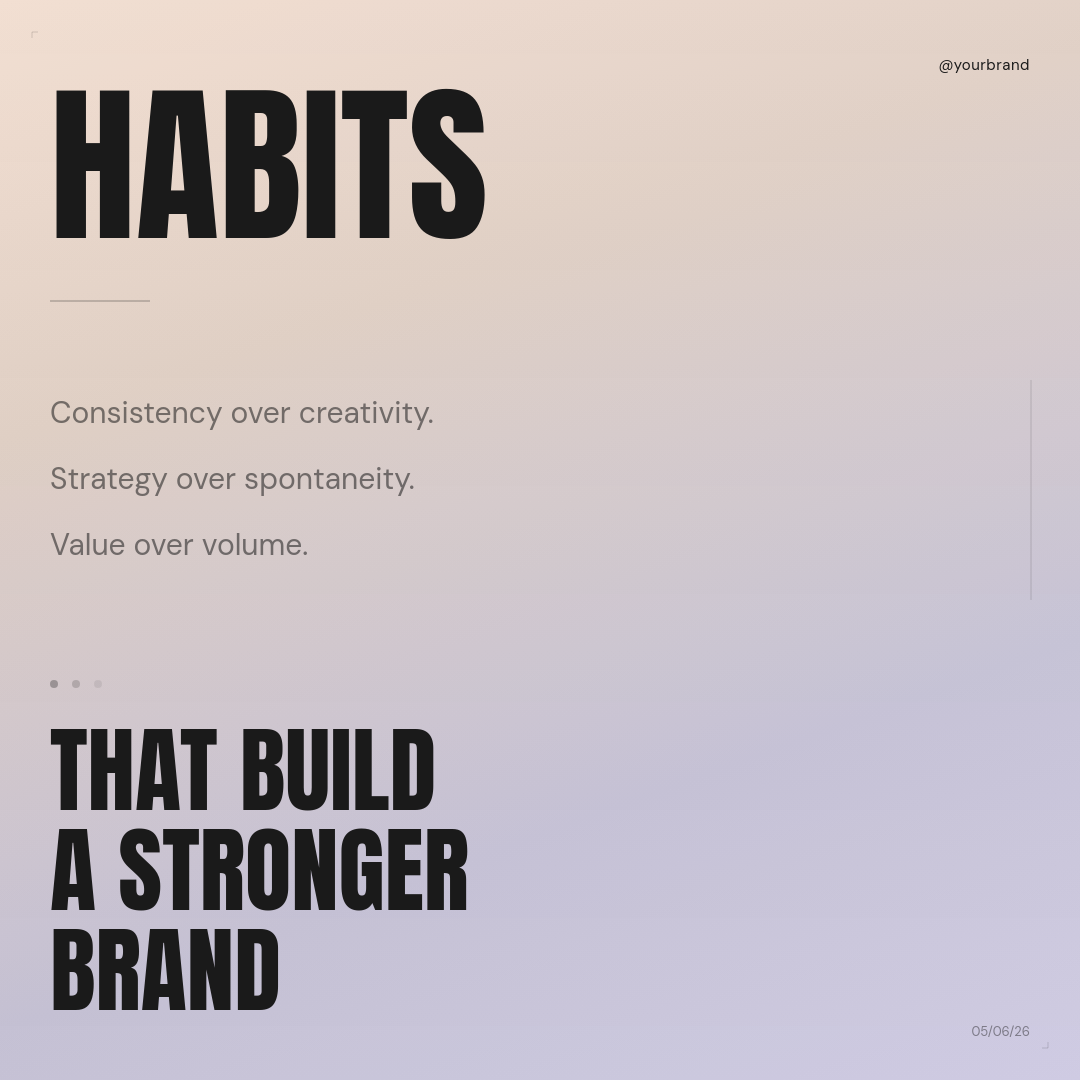 Bold Typography Brand Habits Post