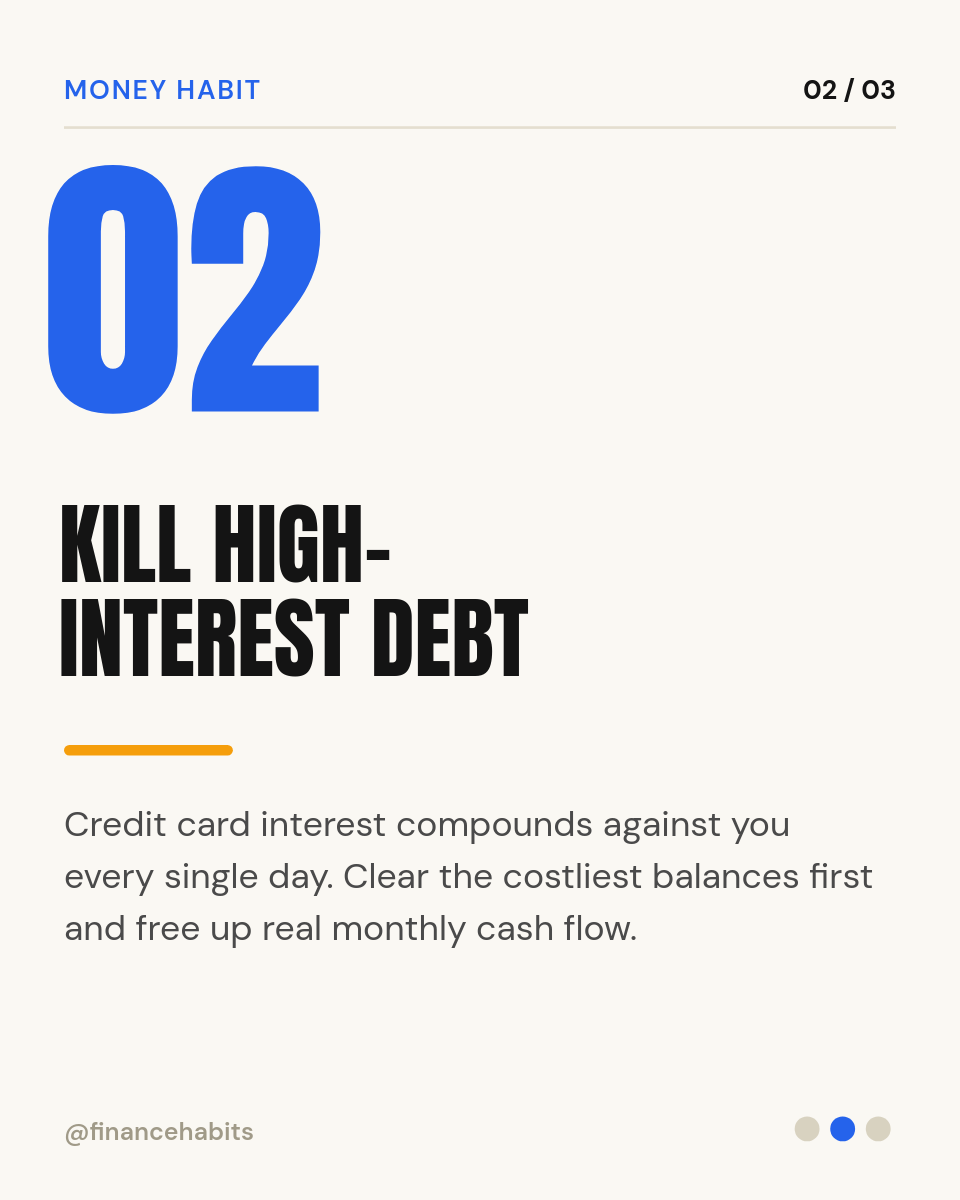 Bold Money Habits Instagram Carousel with Giant Anton Headlines - Page 3